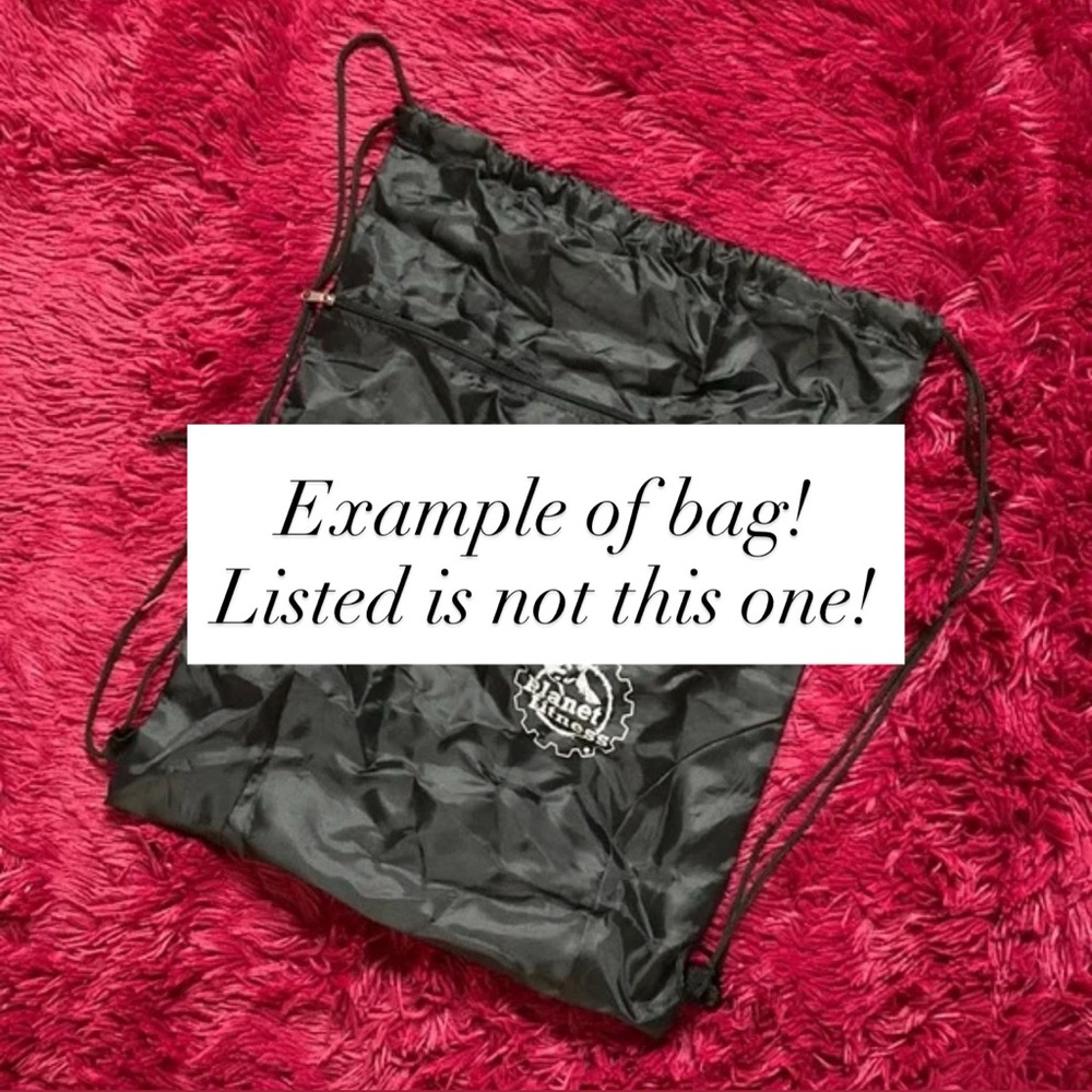 Black Drawstring Cinch Backpack Bag NWT - image 1